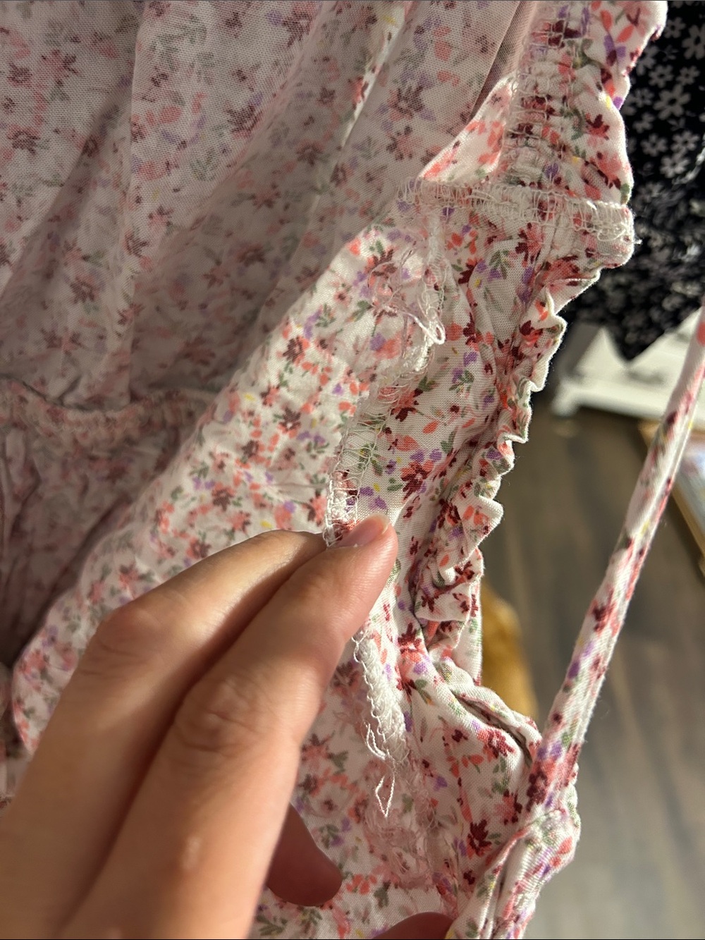 art class Pink Floral Ruffle High-Low Sundress - Picture 4 of 4